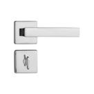 Fechadura de Porta Madeira Pado Concept 40mm Cromada Roseta Quadrada 408-40