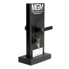 Fechadura de Porta Madeira Sala Externa Roseta Módena Preta Fosco MGM