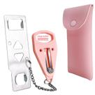 Fechadura de porta portátil AceMining Home Security rosa (1 pacote)