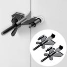 Fechadura de porta portátil Rerishom Black, pacote com 2 unidades para segurança de viagem