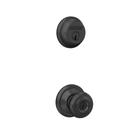 Fechadura de porta Schlage FB50N G GEO 622 de cilindro único preto fosco