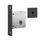 Fechadura de Segurança Trava Auxiliar 1004 Tetra Chave Roseta Quadrada1 Preto Fosco 40mm Stam