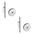 Fechadura de Segurança Trava Tetra Auxiliar 11000 Dupla Redonda Inox Escovado Par 40mm Pado