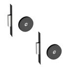 Fechadura de Segurança Trava Tetra Auxiliar 11000 Dupla Redonda Preta Par 40mm Pado