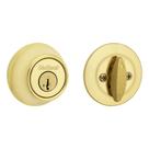 Fechadura de trava morta Kwikset 660 em latão polido, cilindro simples Fechadura de trava morta Kwikset 660 em latão polido, cilindro simples