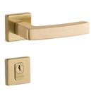 Fechadura Design Quadra Externa 55mm Latão Acetinado Lockwell