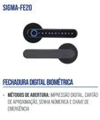Fechadura digital biométrica AITEK Sigma Fe10 Fechadura digital biométrica AITEK Sigma Fe10