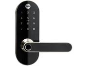 Fechadura Digital De Embutir YMC 420W Preta E Cromada Yale