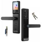 Fechadura Digital Eletronica Porta Acesso Biometria Facial Senha Wifi App Celular Cartao Chave Bateria Residencial