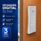 Fechadura Digital Eletronica SL140 Prata de Sobrepor Papaiz Fechadura Digital Eletronica SL140 Prata de Sobrepor Papaiz