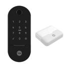 Fechadura Digital Lia Biometria Rolete Preta Fosca com Hub