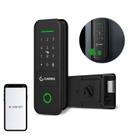 Fechadura Digital Wifi Garen com Biometria, Tag, Senha E Puxador embutido