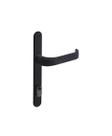 Fechadura duna preta externa c/ cilindro porta aluminio aço madeira 1600 g49 broca 22 mm espelho serralheiro
