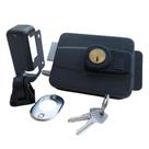 Fechadura Elétrica Sobrepor Dupla 12V e 110V com Cilindro 45mm Porta Portão com Abertura para Dentro