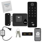 Fechadura eletronica agl ultra touch + botoeira garen