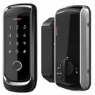 fechadura eletronica com biometria digital porta madeira portão interna externa sobrepor control id