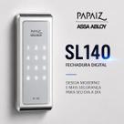 Fechadura Eletrônica De Sobrepor com Senha SL140 Prata Papaiz Fechadura Eletrônica De Sobrepor com Senha SL140 Prata Papaiz
