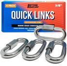 Fechadura em aço inoxidável Chain Link 316, pacote com 4 unidades 3/8 marinhas