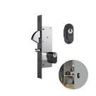 Fechadura Em Preto Fosco Com Cilindro Oval Para Porta de Correr 901 Stam