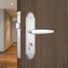 Fechadura Externa Aço Inox 40mm para Segurança Residencial