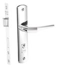 Fechadura Externa Cromada Popline Reta 40x53 Soprano Cor Prateado