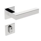 Fechadura Externa Inox Home IX420 55mm Roseta Quadrada RQ2 Inox Polido Stam