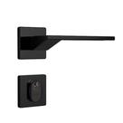 Fechadura Externa MZ440 ST2 R202 55mm Roseta Preto Fosco Squadro Design Papaiz