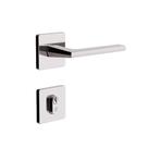 Fechadura Externa Roseta Quadrada Cromada 3f