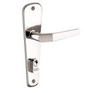 Fechadura Externa Soprano Cromo Inox Acabamento Inox Broca 40 Eixo 53 - Cilindro Rotador