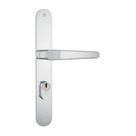 Fechadura Externa Stam 501/03 Inox Cromada Alavanca Segurança Portas Residenciais Comerciais