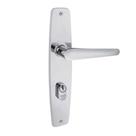 Fechadura Externa Vouga Para Porta 55mm Espelho Cromado