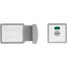 Fechadura Fechadura Trinco Wc Livre/Ocupado Pvc 10Mm Cinza Branco Lockwell 723