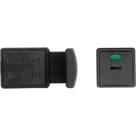 Fechadura Fechadura Trinco Wc Livre/Ocupado Pvc 35Mm Preto Lockwell 855