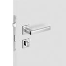 Fechadura Hato 2 Banheiro 55mm Aço Inox Polido M09C9 R0091 BZ1952 XP Imab