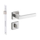 Fechadura Hato 2 Quadrada Banheiro Inox Polido C.Arr - Imab