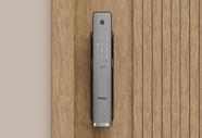 Fechadura inteligente push & pull de embutir mfr 6300 cinza