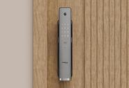 Fechadura inteligente push pull de embutir mfr 6300 cinza
