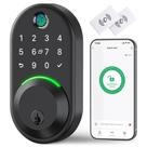 Fechadura Inteligente Yamiry YR02 com Deadbolt e Leitor de Impressão Digital, Sem Chave