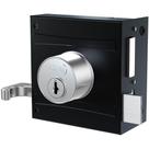 Fechadura Jena 701-80 Preta Fosca Com Espelho Em Inox - 56317 - Stam