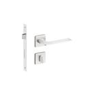 Fechadura malba imab banheiro wc escovada acetinada quadrada ca 55mm Fechadura malba imab banheiro wc escovada acetinada quadrada ca 55mm