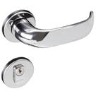 Fechadura Manual Externa Contemporânea Cromada Pado 500-90E