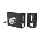Fechadura Nova Portão Stam 701/100 Sobrepor Preto inox JS Fechadura Nova Portão Stam 701/100 Sobrepor Preto inox JS