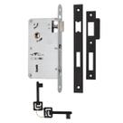 Fechadura pado maquina avulsa interna 55mm preta chave quarto