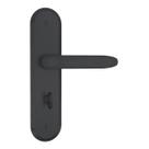 Fechadura Para Banheiro 1820/11 Espelho Preto Fosco 40mm Stam