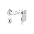 Fechadura Para Banheiro Duna 2 - 55mm - Cromado - Imab Cor Cinza