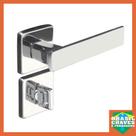 Fechadura para Banheiro Quadra Roseta 701-40PB Cromada 40mm Pado Maçaneta Alavanca Fechadura para Banheiro Quadra Roseta 701-40PB Cromada 40mm Pado Maçaneta Alavanca