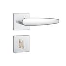 Fechadura Para Porta de Banheiro Roseta Quadrada Inox Stam
