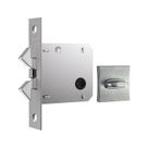Fechadura Para Porta de Correr 1006S Banheiro Roseta Quadrada Classic Cromo Escovado 45mm Stam