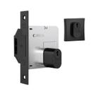 Fechadura Para Porta De Correr Stam 1006 Roseta Quadrada Black