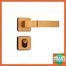 Fechadura para porta de Entrada Externa Módena 10768 Bronze Latonado 40mm MGM Maçaneta Alavanca